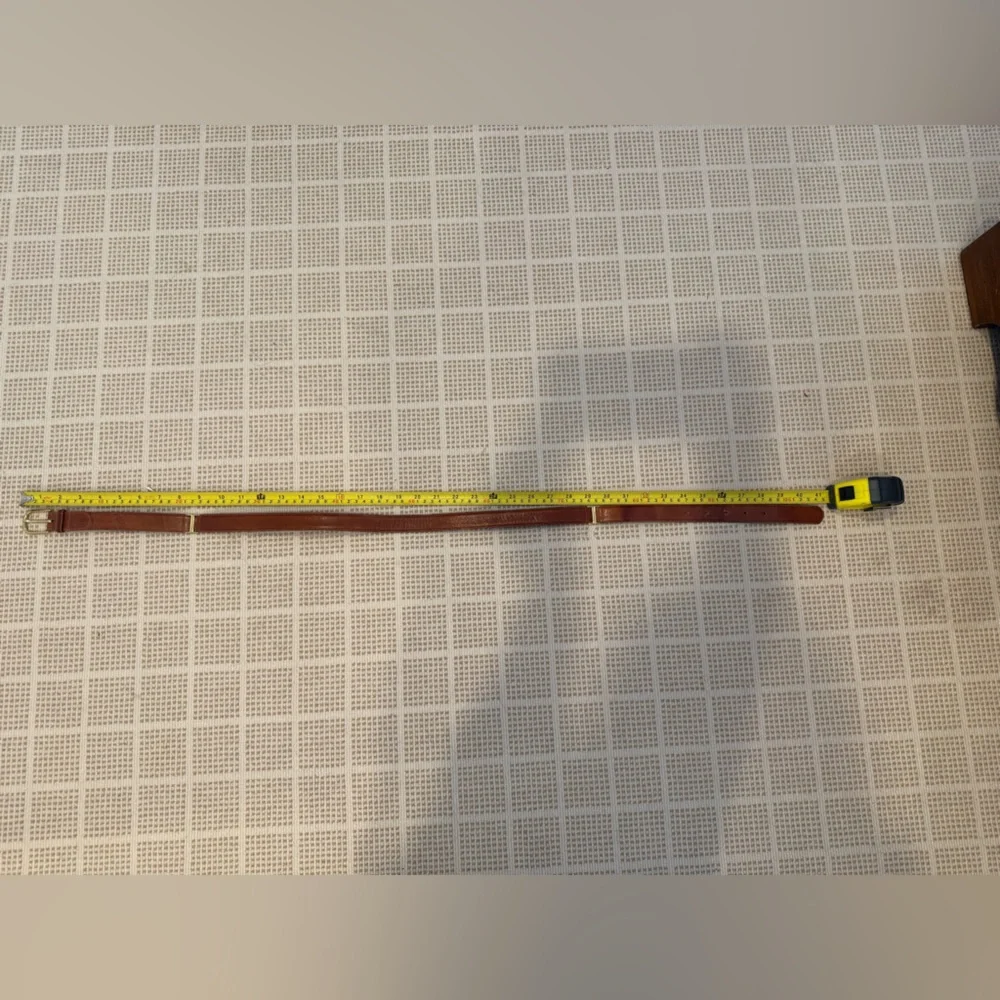 Vintage YSL Brown Leather Belt - Picture 7 of 8